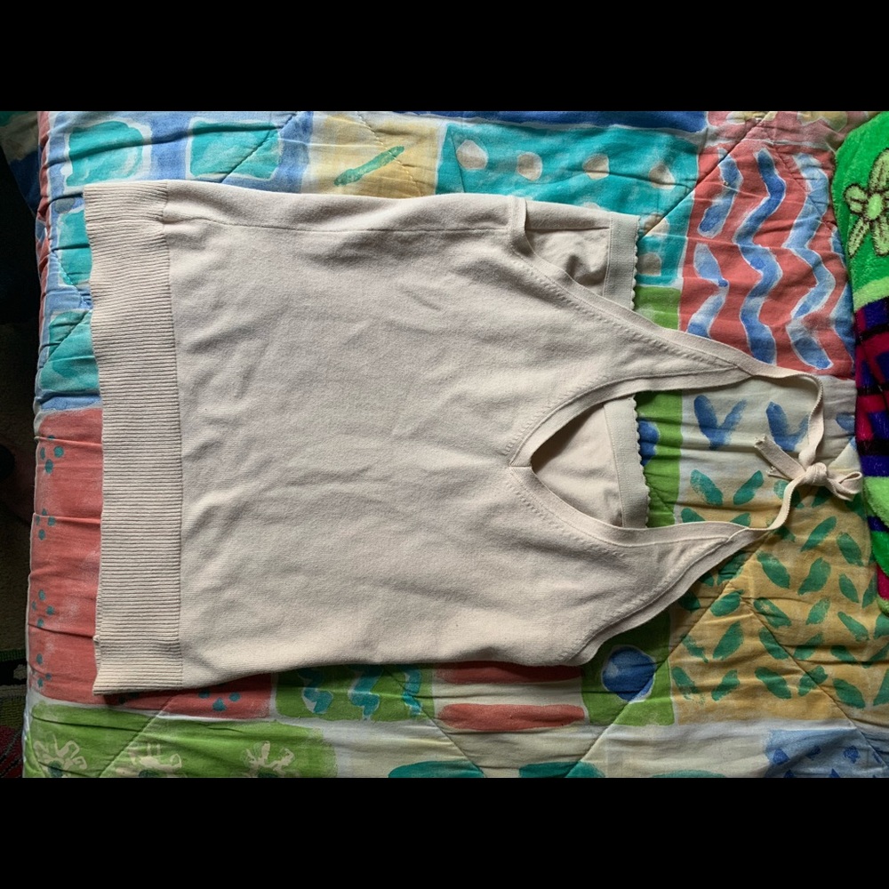 Super cute tan tank top with padding brand new
